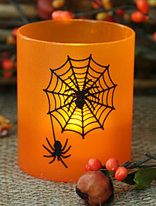 12 Spider Votive Cups with Tealights - Party Pack